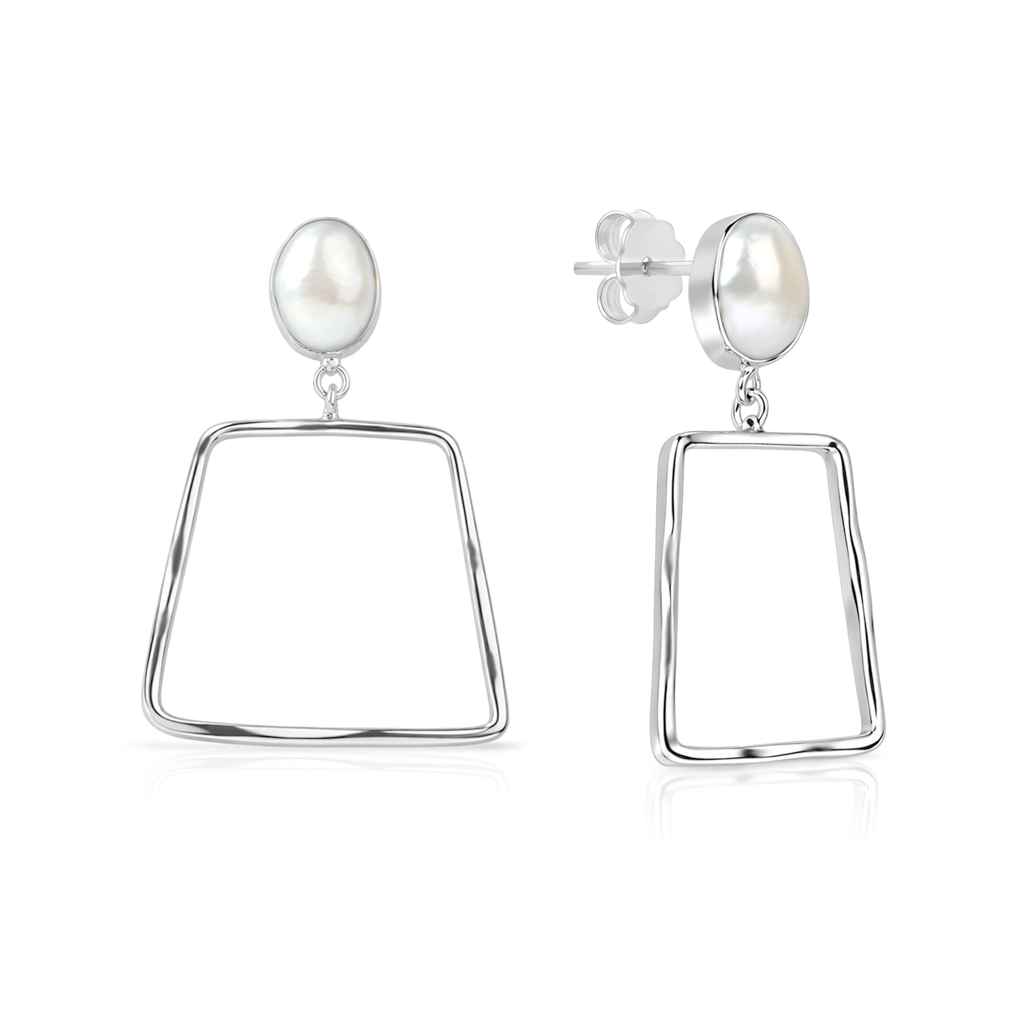Geometric Pearl Necklace Set