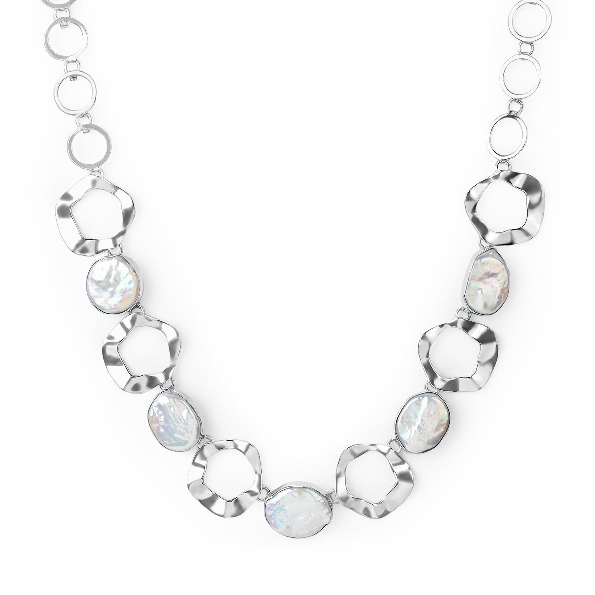 Wavy Circle Necklace Set