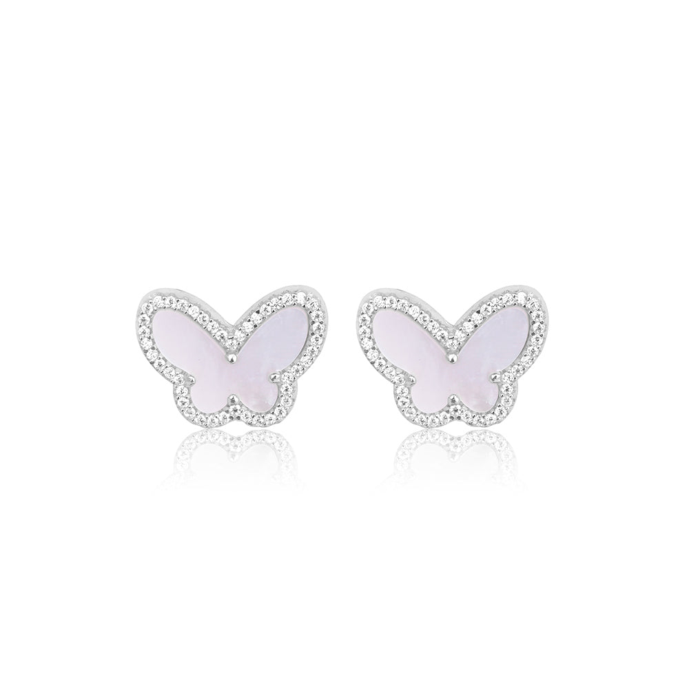 Rose Gold Butterfly Stone Set