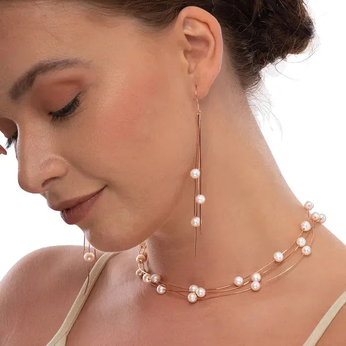 Pearl Elegant Necklace Set - Touch925