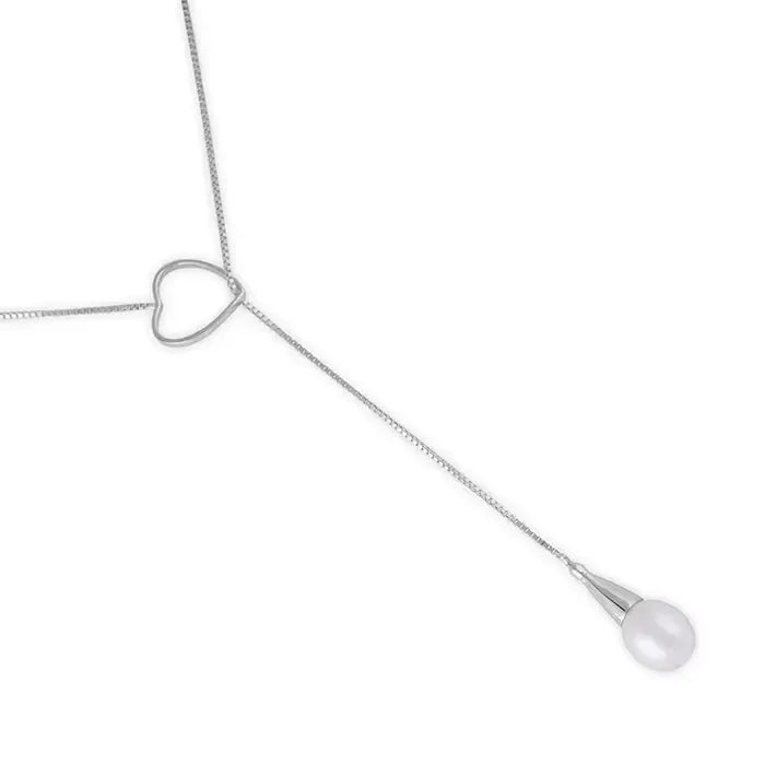 Minimal Dangling Heart Pendant Chain Set - Touch925