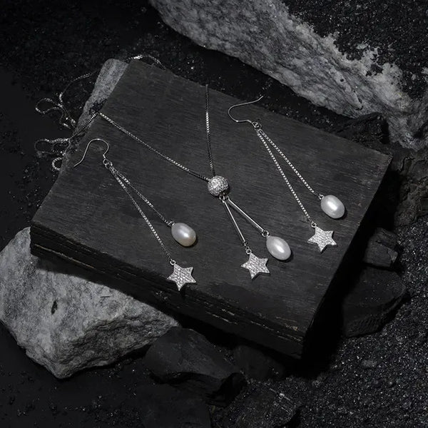 Celestial Connection Silver Pendant Chain Set - Touch925