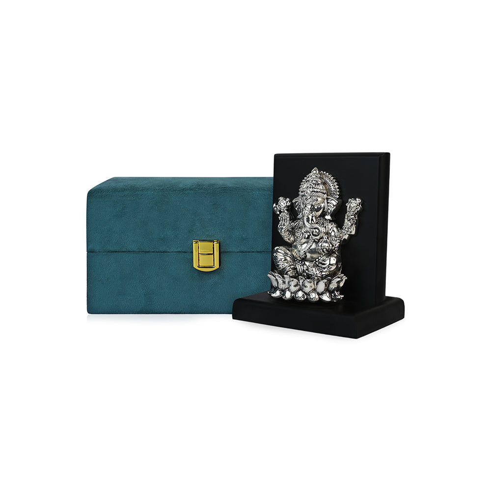 999 Silver Ganesh Ji Decorative Idol