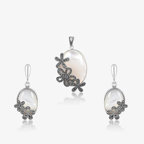 Moonlit Floral Delight Pendant Set