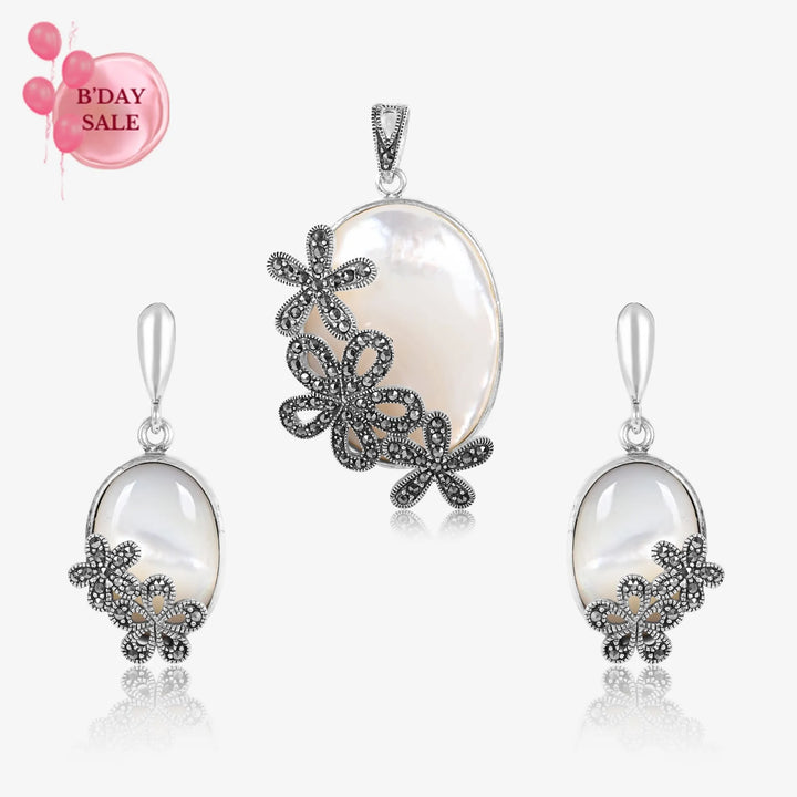 Moonlit Floral Delight Pendant Set - Touch925