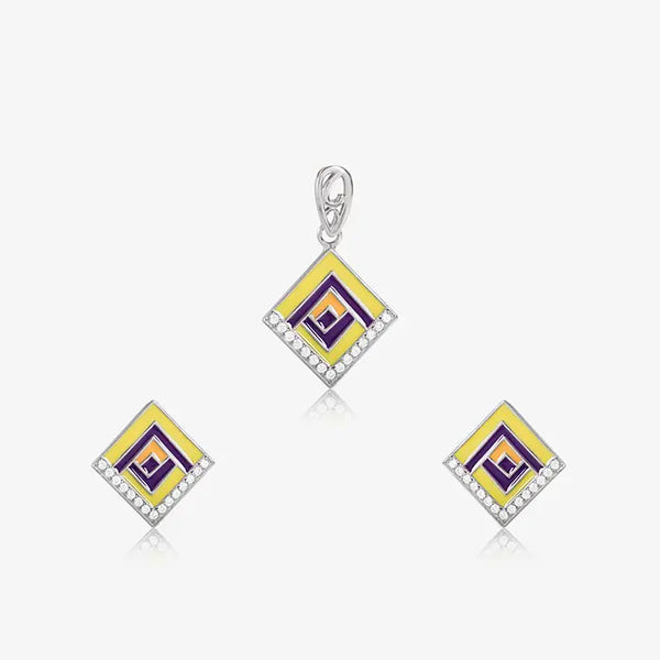 Sunny Square Delight Pendant Set