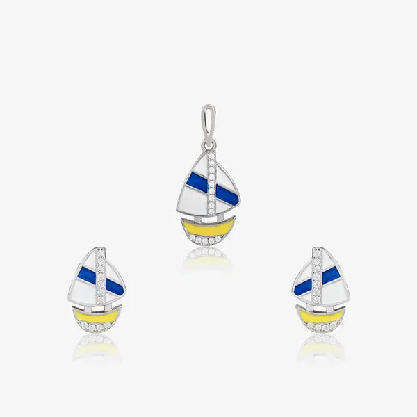 Sunny Sailboat Pendant Set