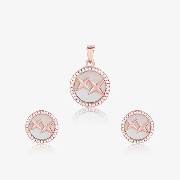 Rosy Radiance Pendant Set