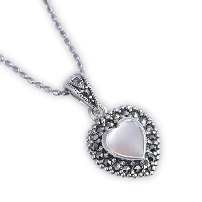 Blush Blooms Oxidised Silver Pendant Set - Touch925