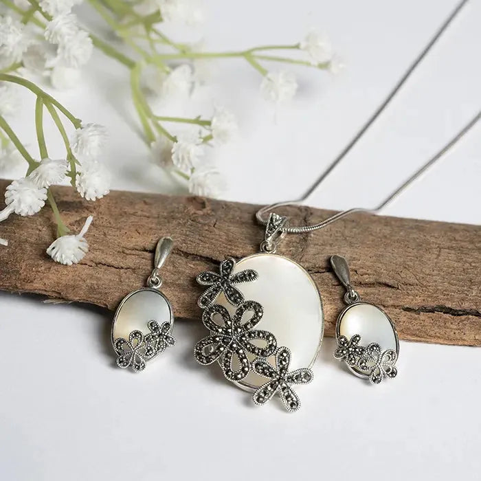 Moonlit Floral Delight Pendant Set - Touch925