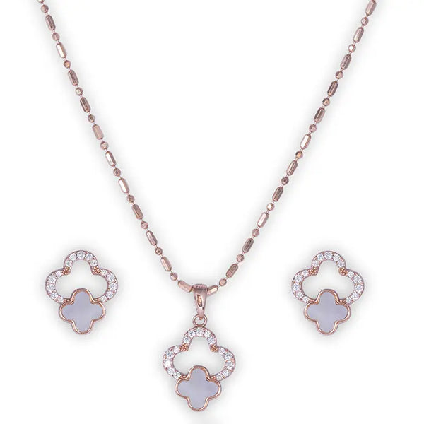 Zircon Bloom Pendant Set