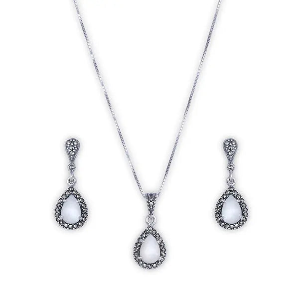 Paloma Silver Pendant Set