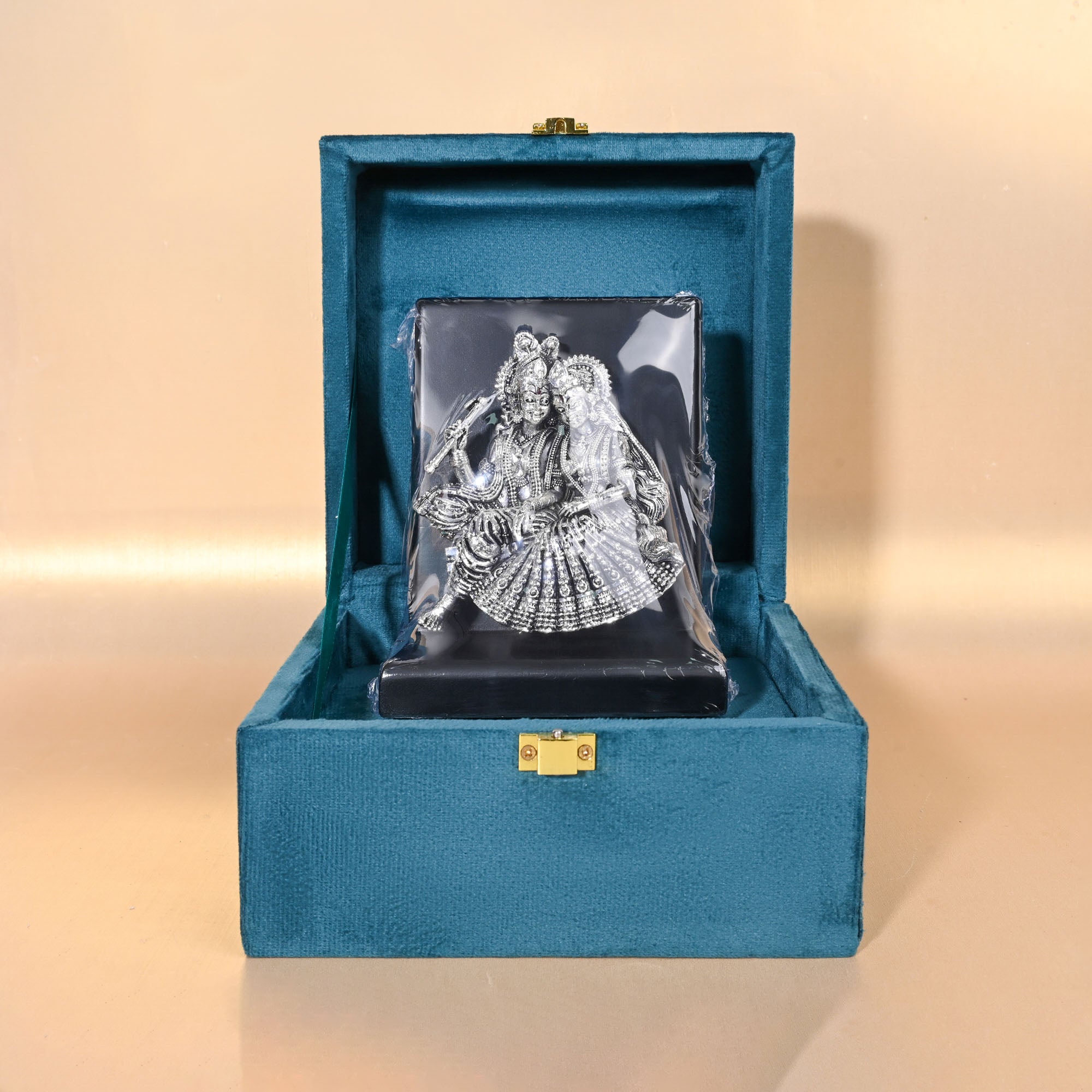 999 Silver Radha Krishna Decorative Idol