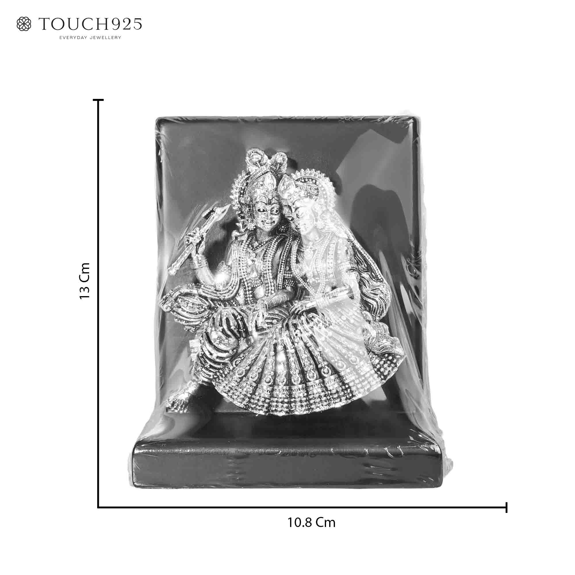 999 Silver Radha Krishna Decorative Idol