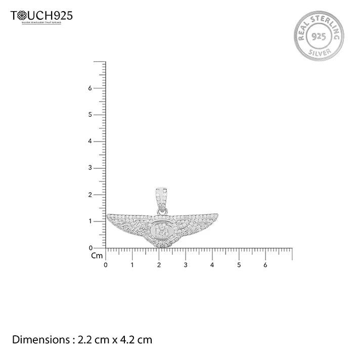Bentley Signature Zircon Studded Silver Locket - Touch925