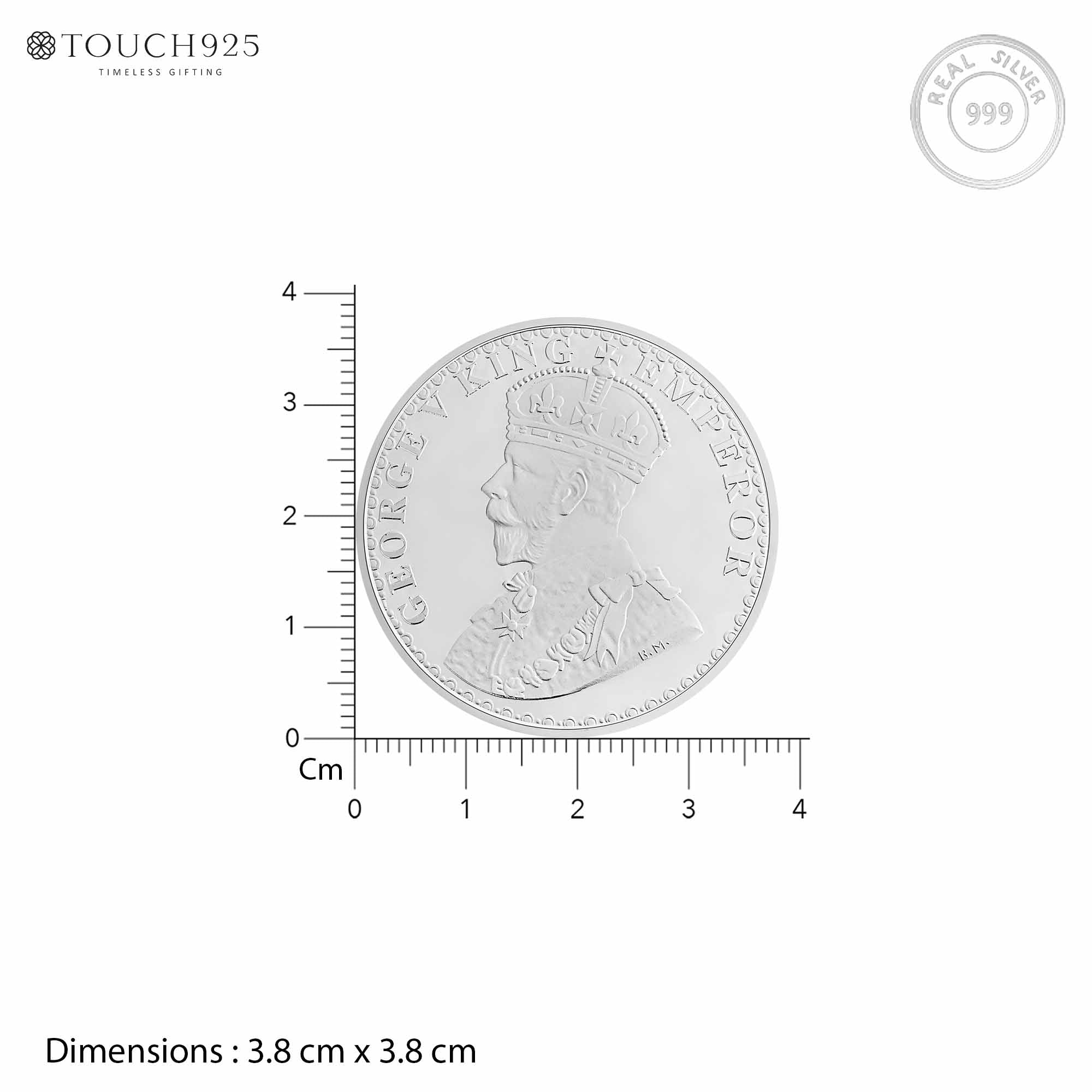 Pure 999 Silver 20g George V King Emperor Coin