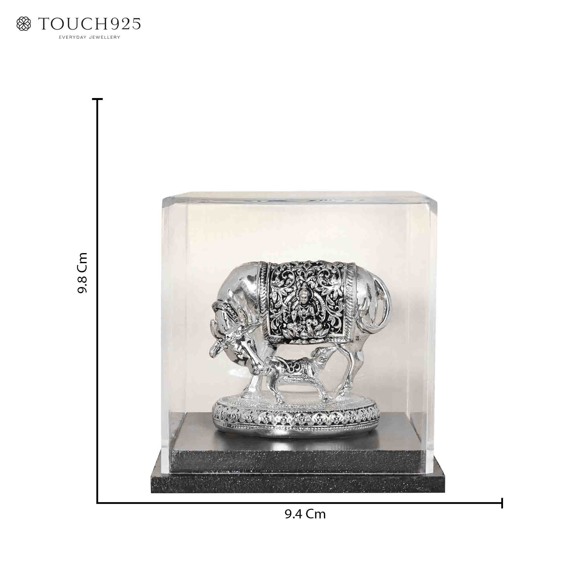 999 Silver Nandi Intricate Carvings Idol