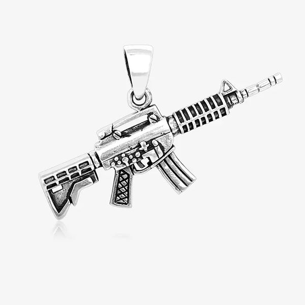 Silver M4 Gun Locket