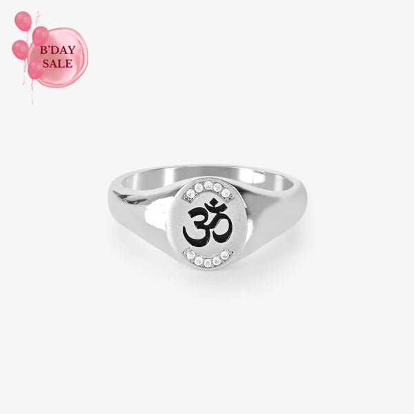 Serene Om Sterling Ring - Touch925