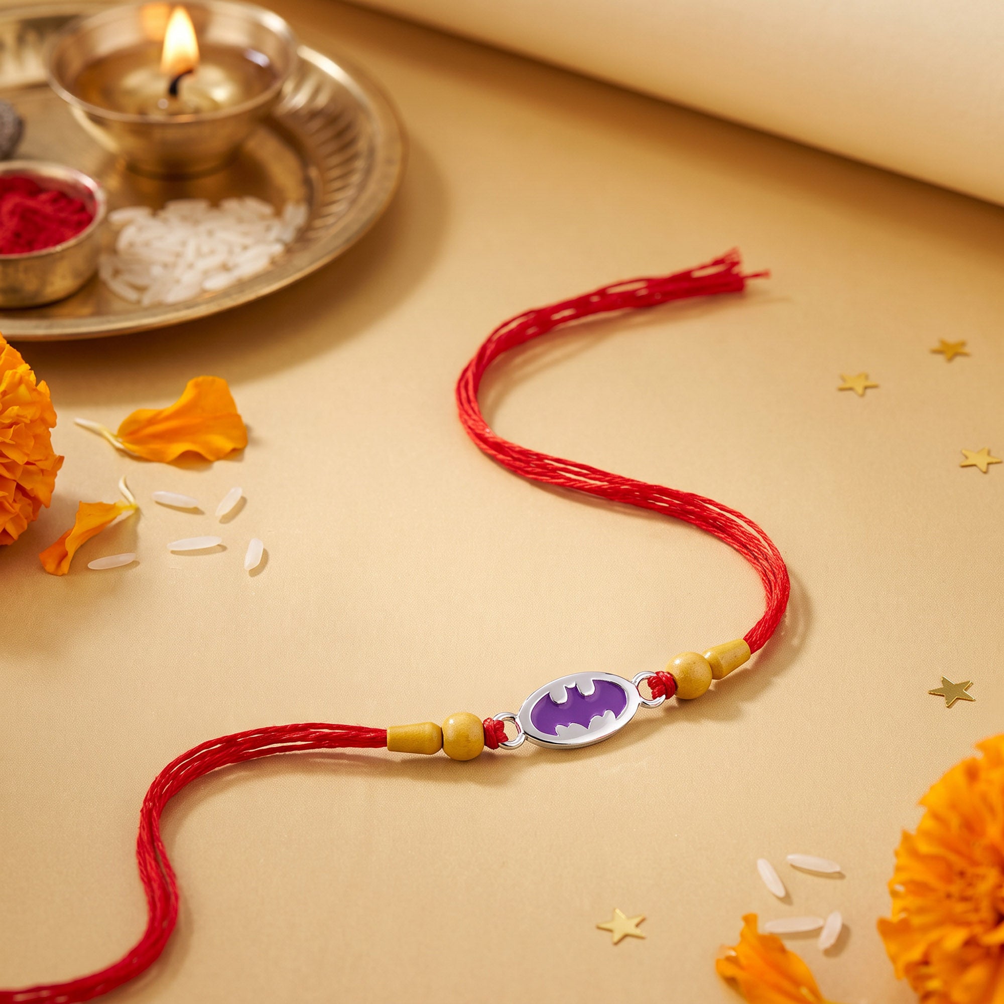 Batman Silver Rakhi for Kids