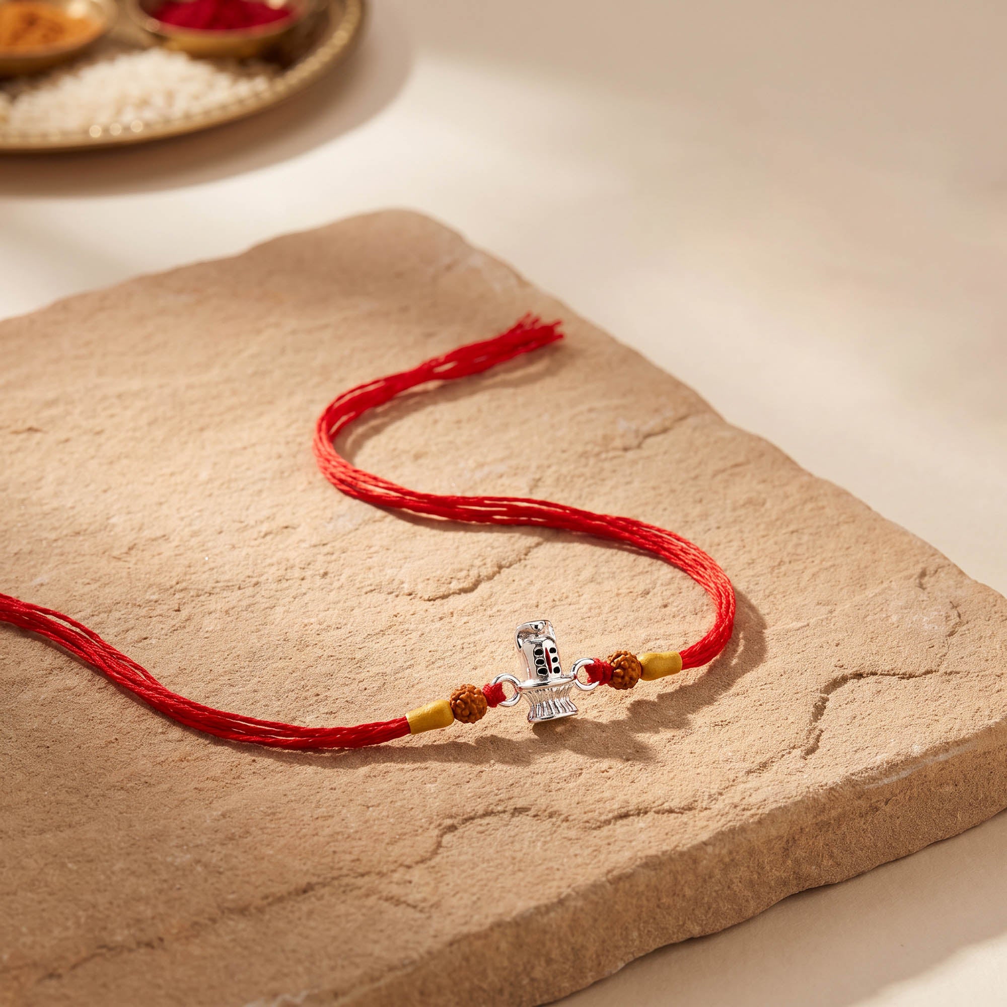 Lion Face Silver Rakhi