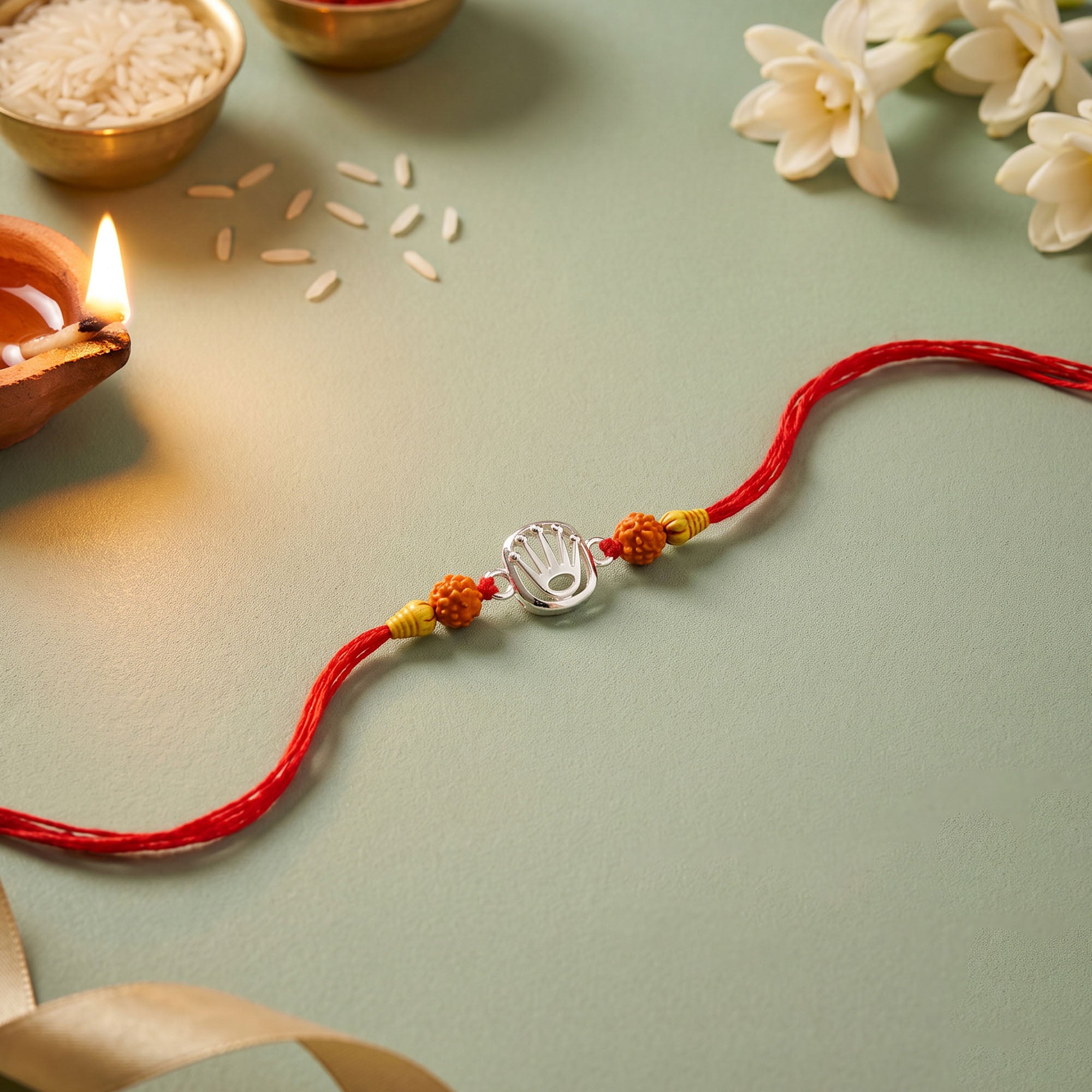 Crown Silver Rakhi