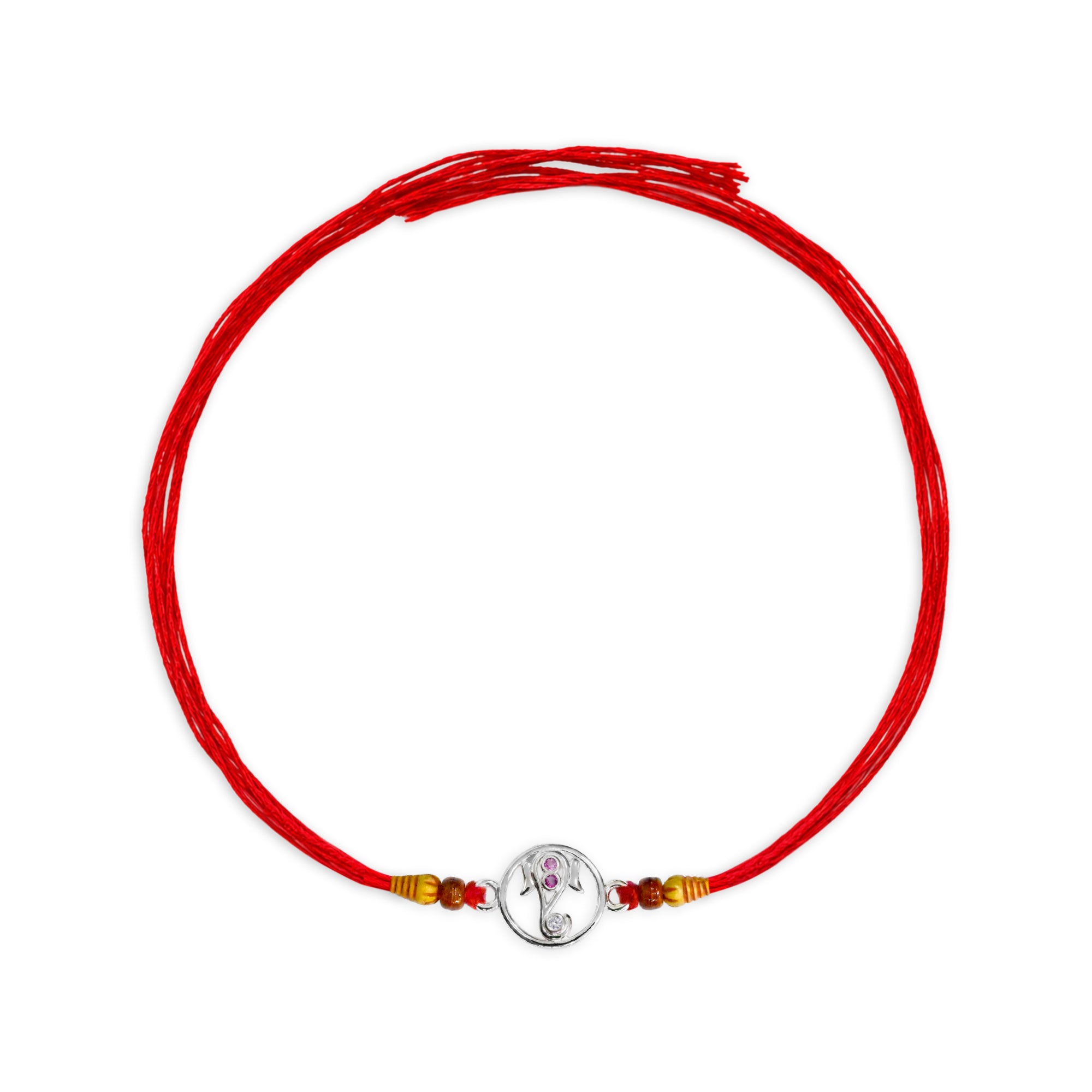Ganesha Silhouette Silver Rakhi