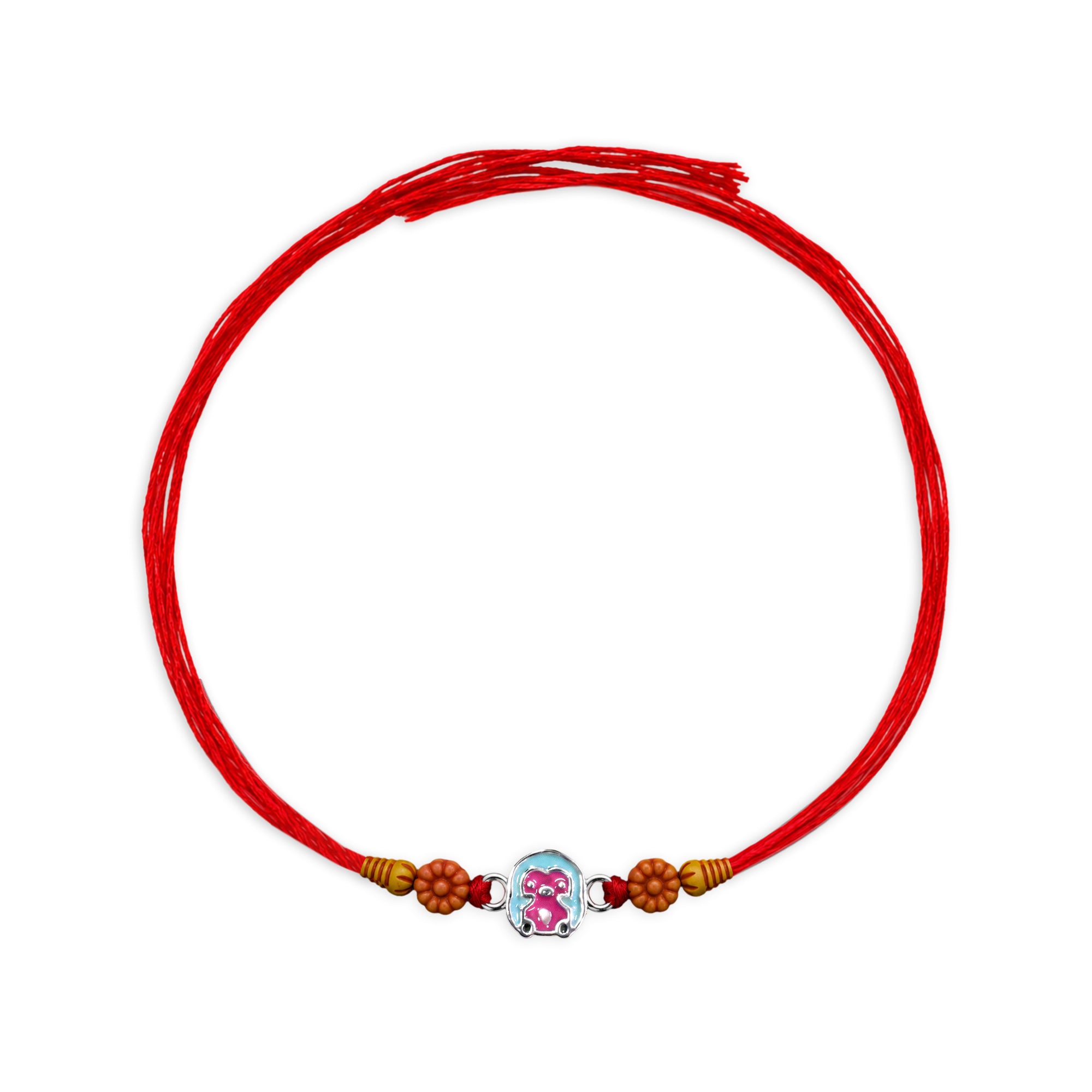 Teddy Bear Silver Rakhi for Kids
