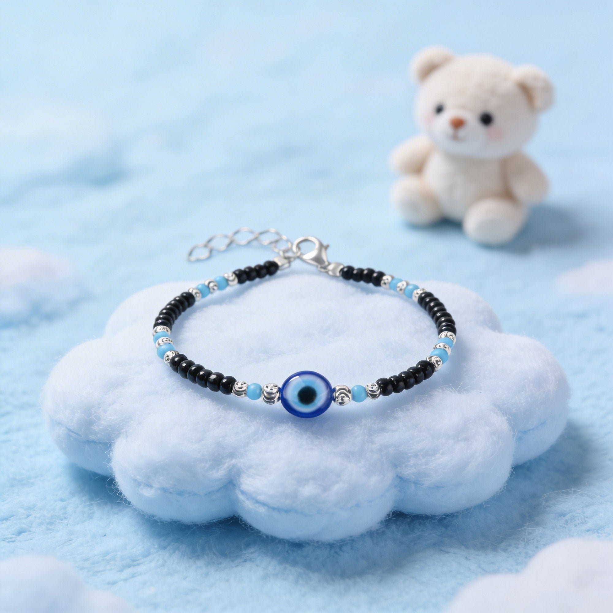 Blue Evil Eye Kids Anklet