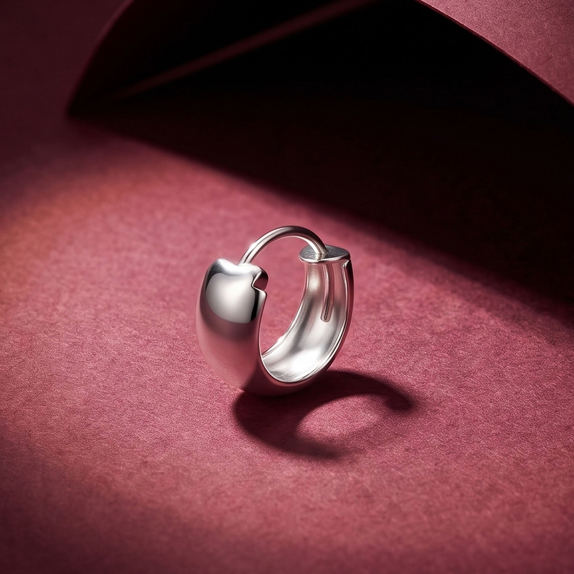 Minimalist Wide Hoop Earring