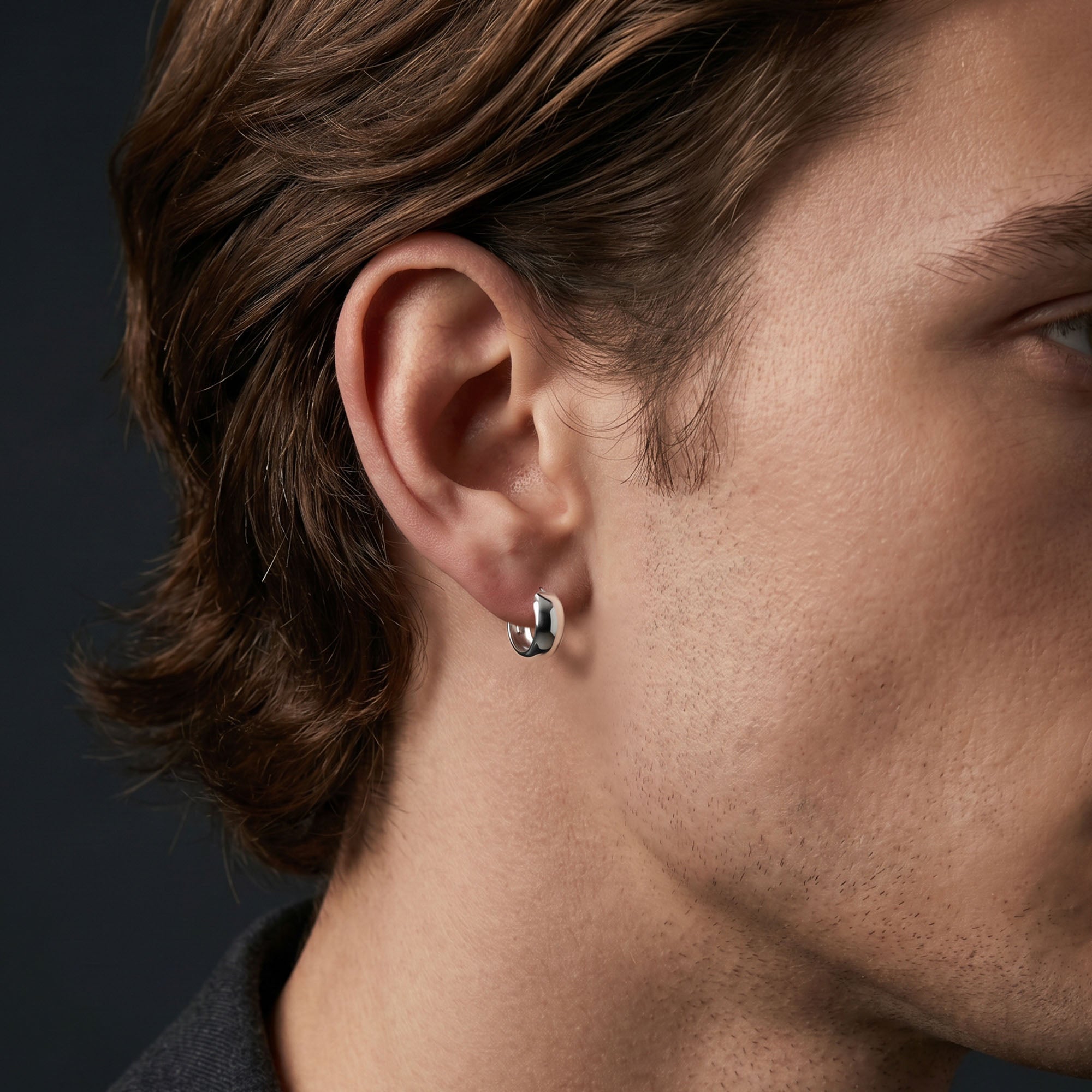 Minimalist Wide Hoop Earring