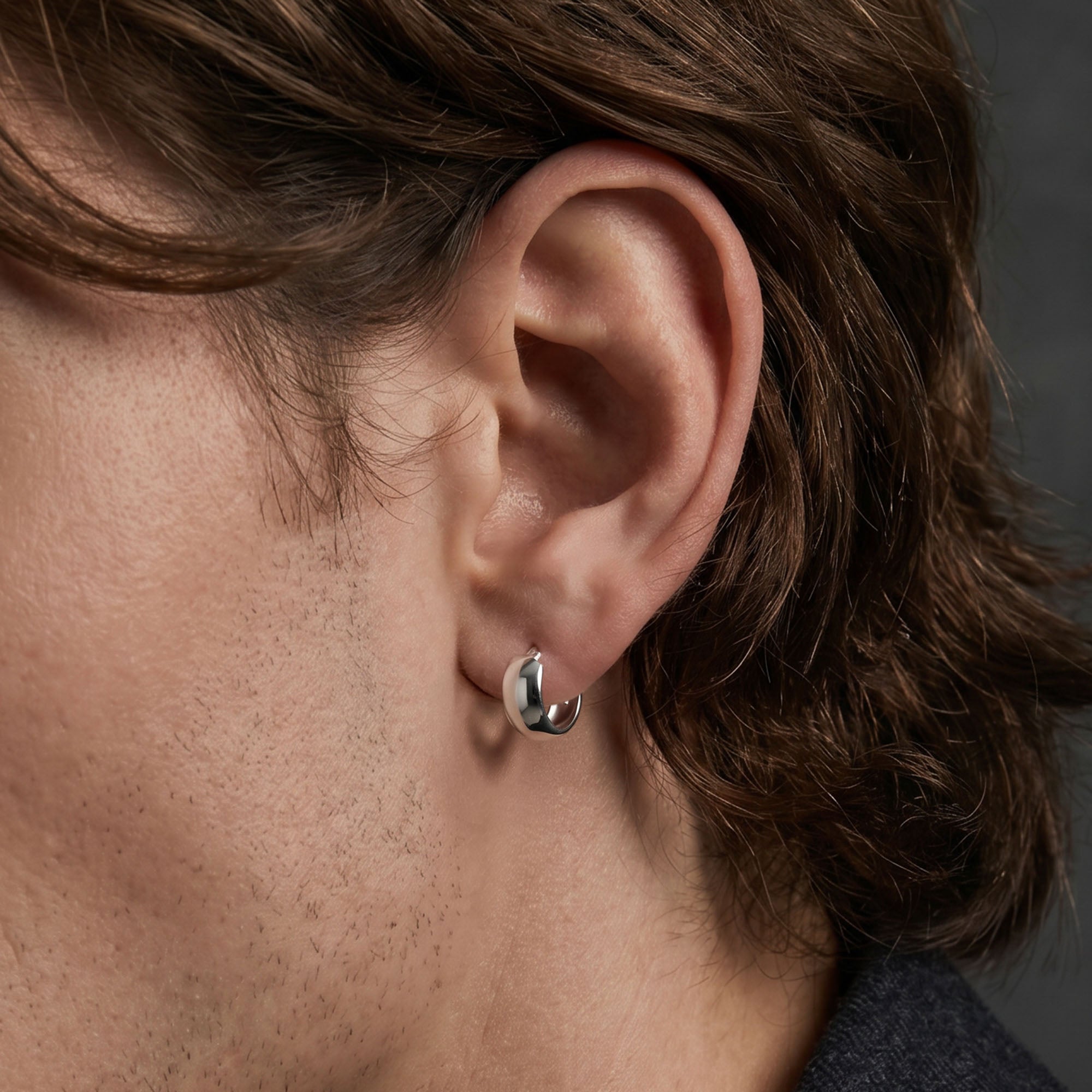 Minimalist Wide Hoop Earring