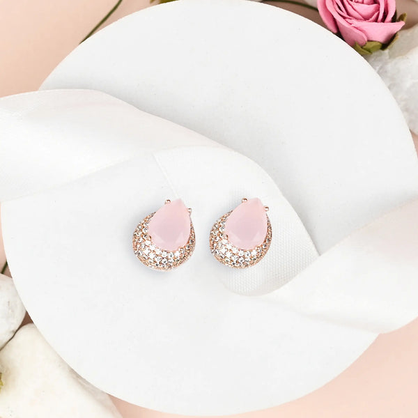 Rose Gold Blush Pink Studs