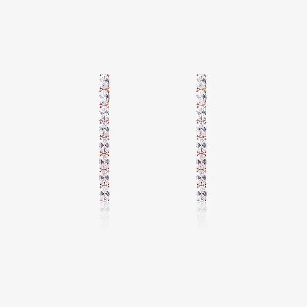 Rosegold Sleek CZ Dangler