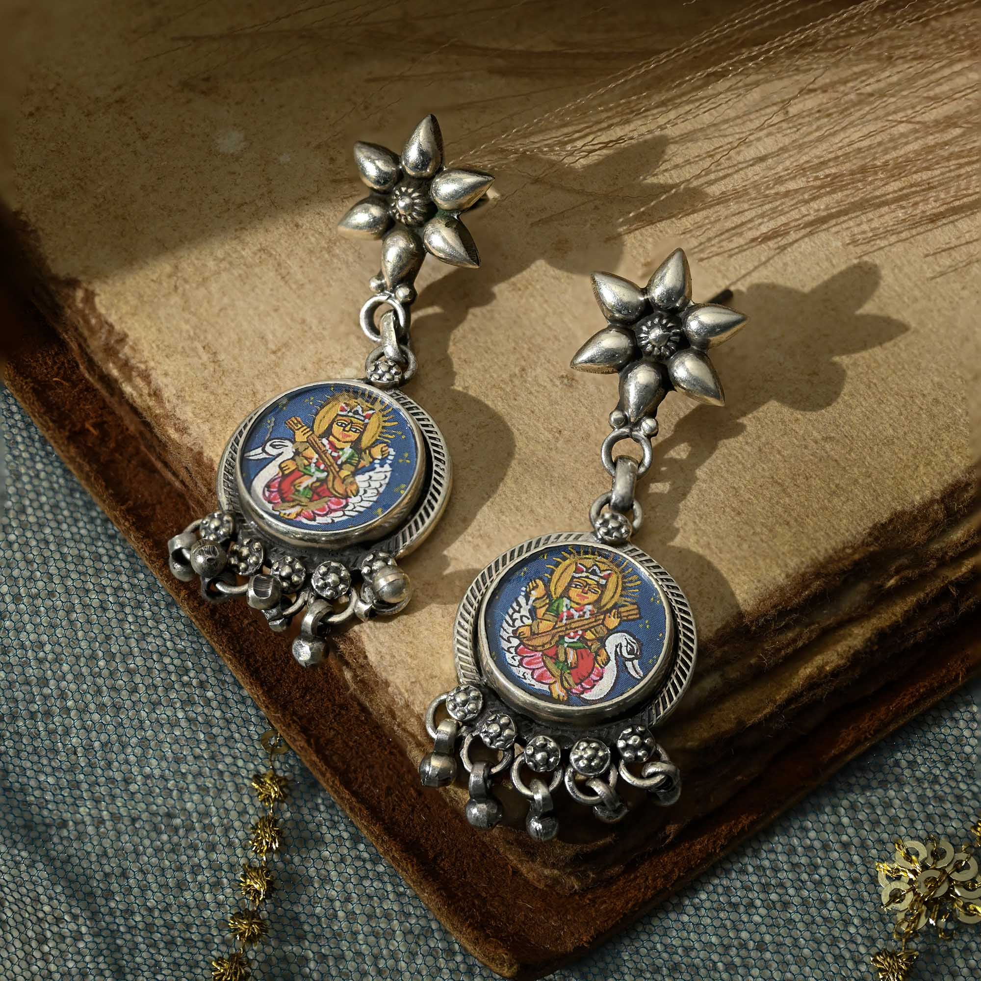 Handcrafted Goddess Motif  Earrings