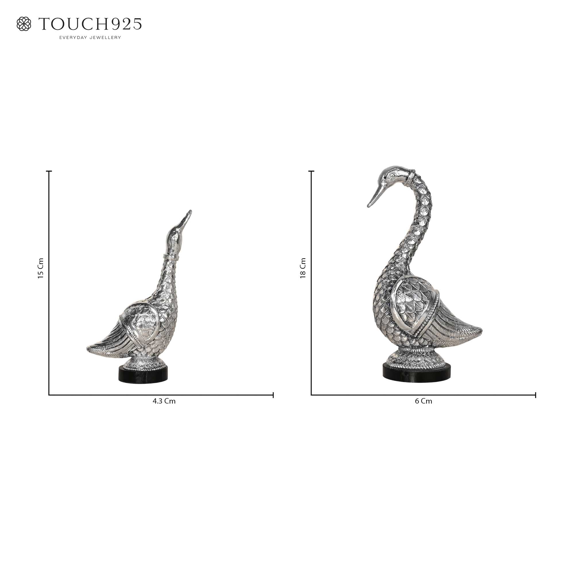 999 Silver Swan Pair Gift Box
