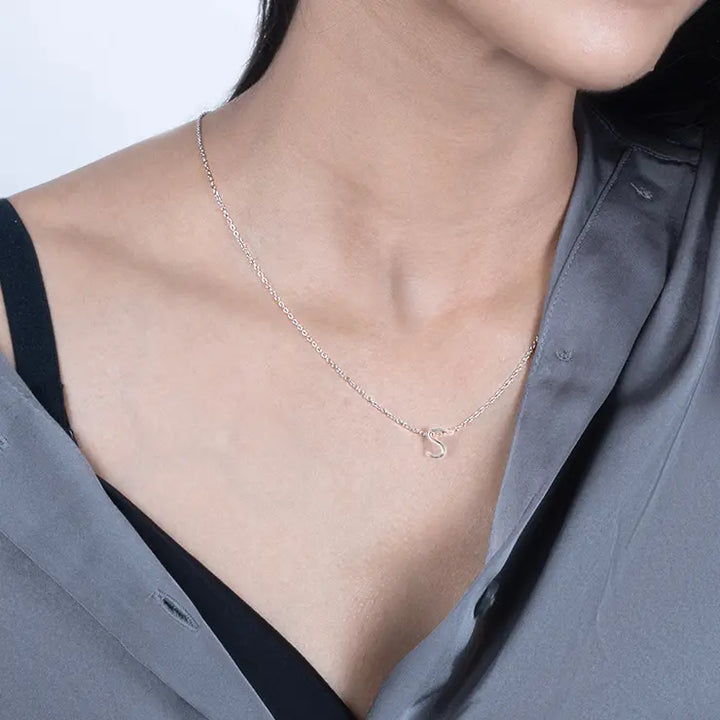 "S" Initial Necklace - Touch925