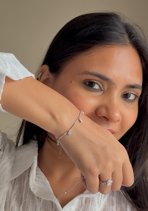 Stone Bead Charm Bracelet