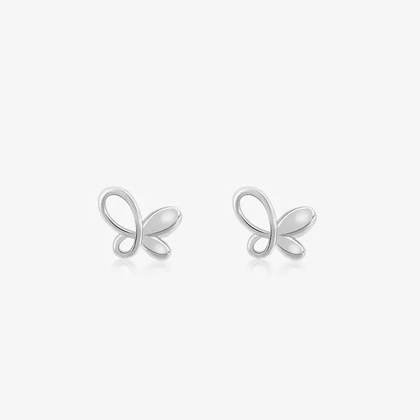 Butterfly Bliss Silver Stud Earrings