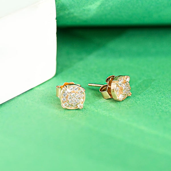 Radiant Rose Gold Studs