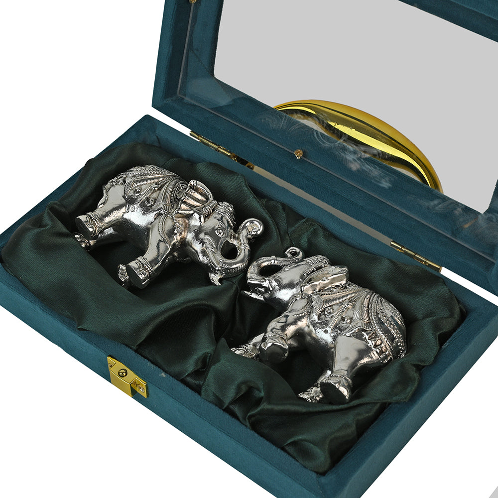 999 Silver Elephant Pair Gift Box - Touch925 SIlver Jewellery