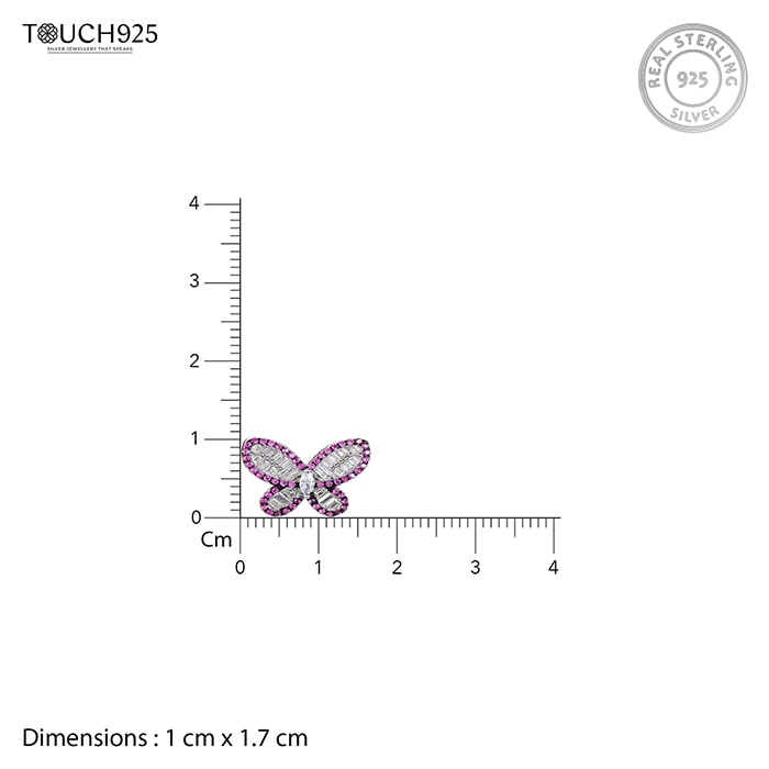Purple CZ Butterfly Tops - Touch925