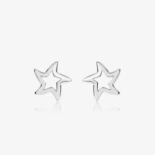 Solid Hollow Silver Star Tops