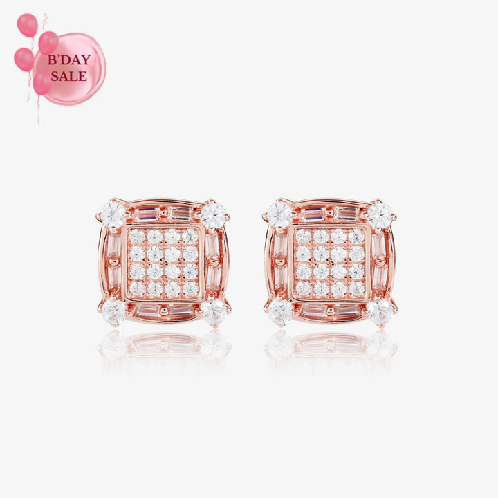 Lustrous Rose Gold CZ Stud - Touch925