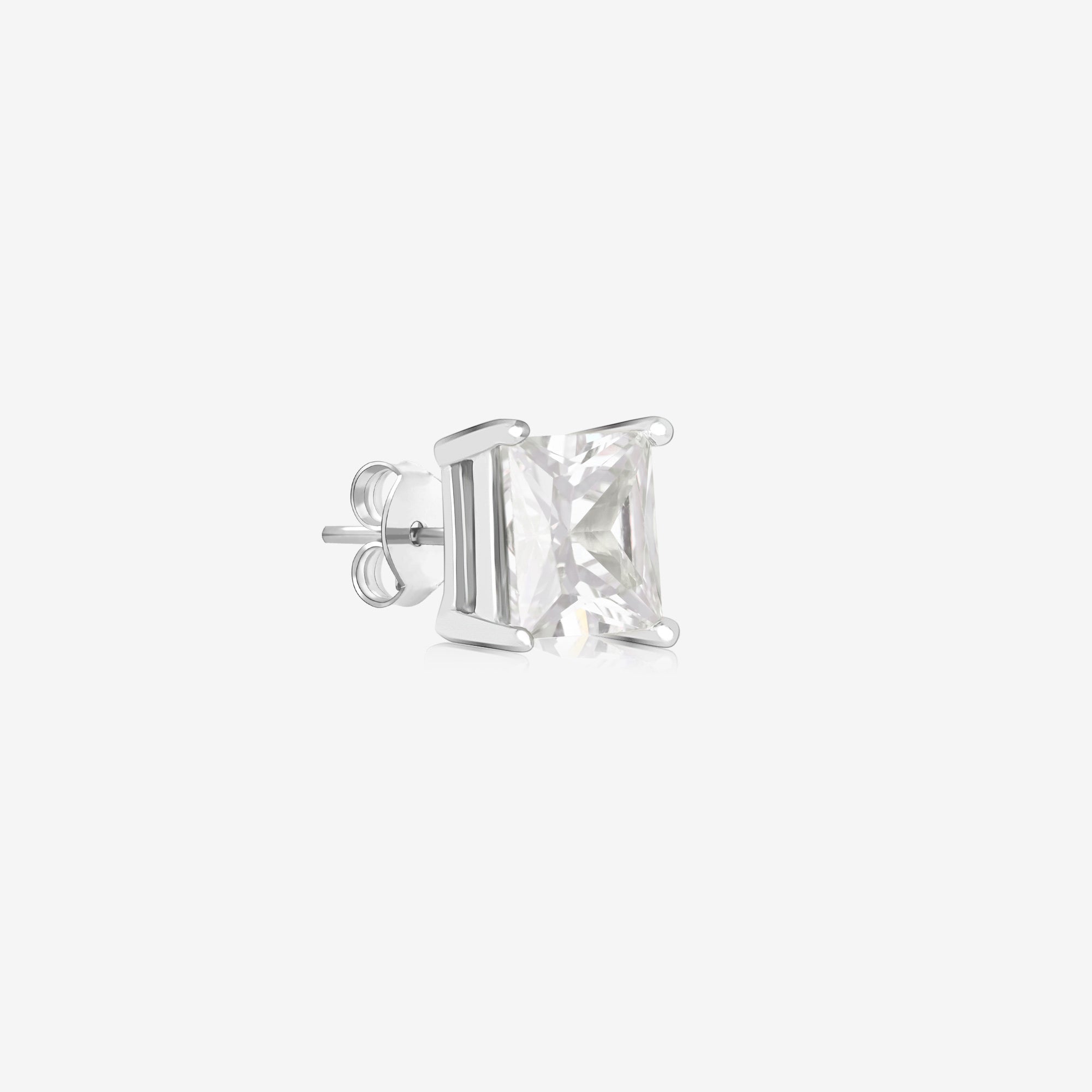 Square-Cut CZ Studs