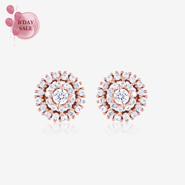 Rose Gold Circle Harmony Stud - Touch925