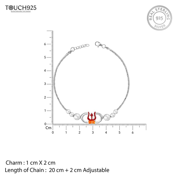 Silver 925 Trishul Rakhi