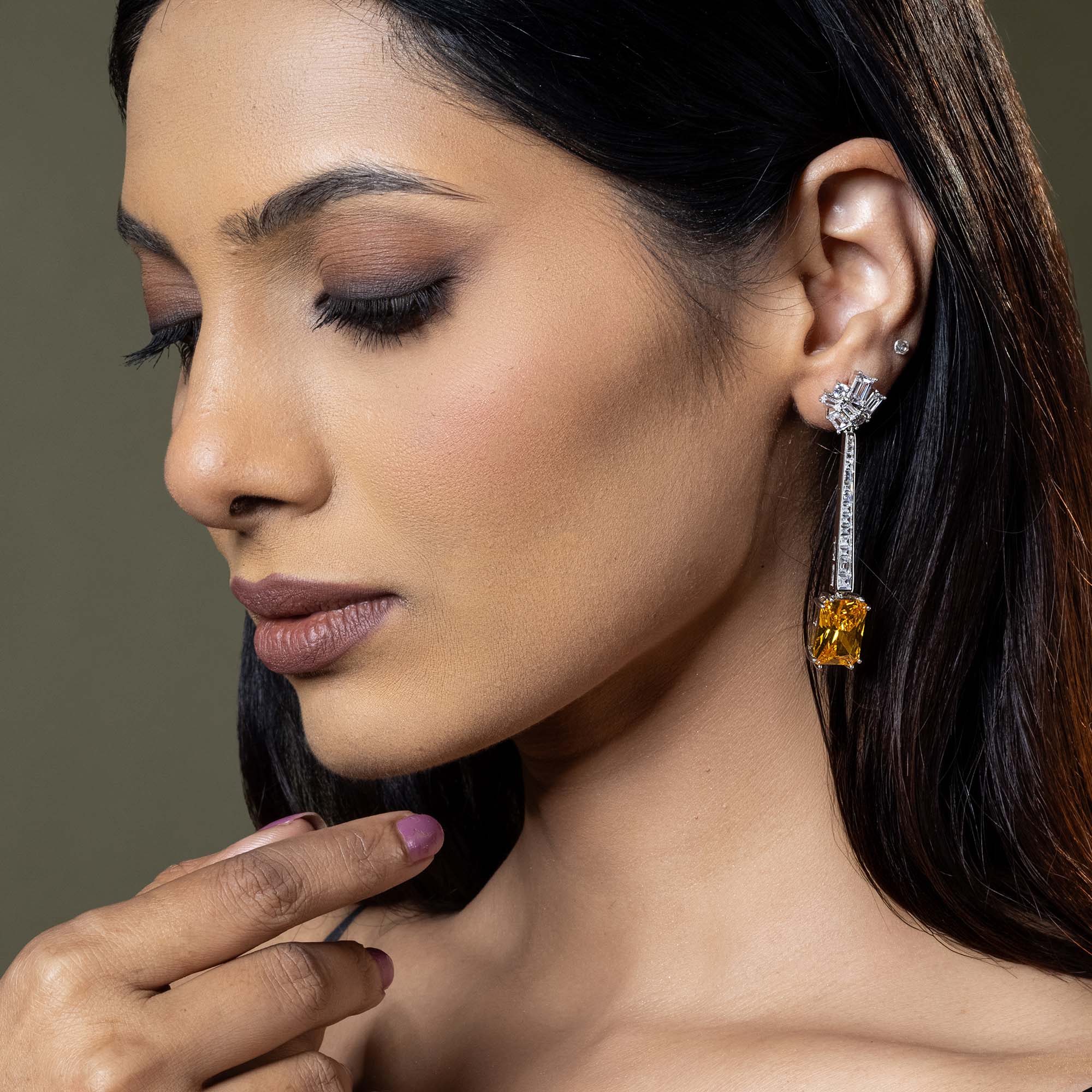 Sapphire Drop Earrings