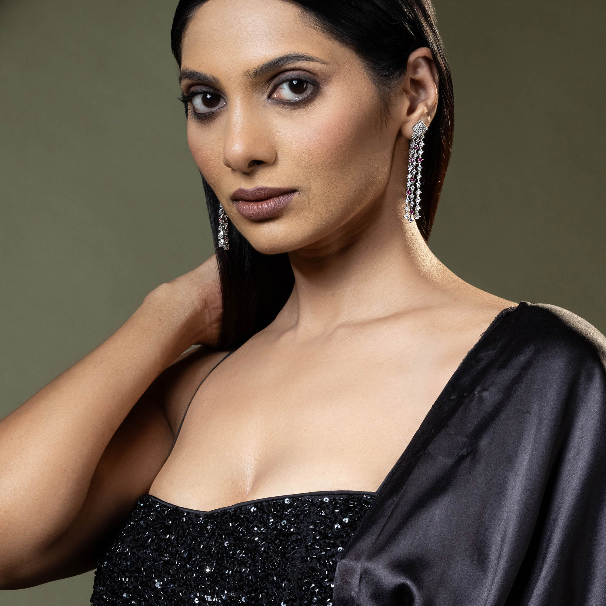 Silver Cascade Earrings