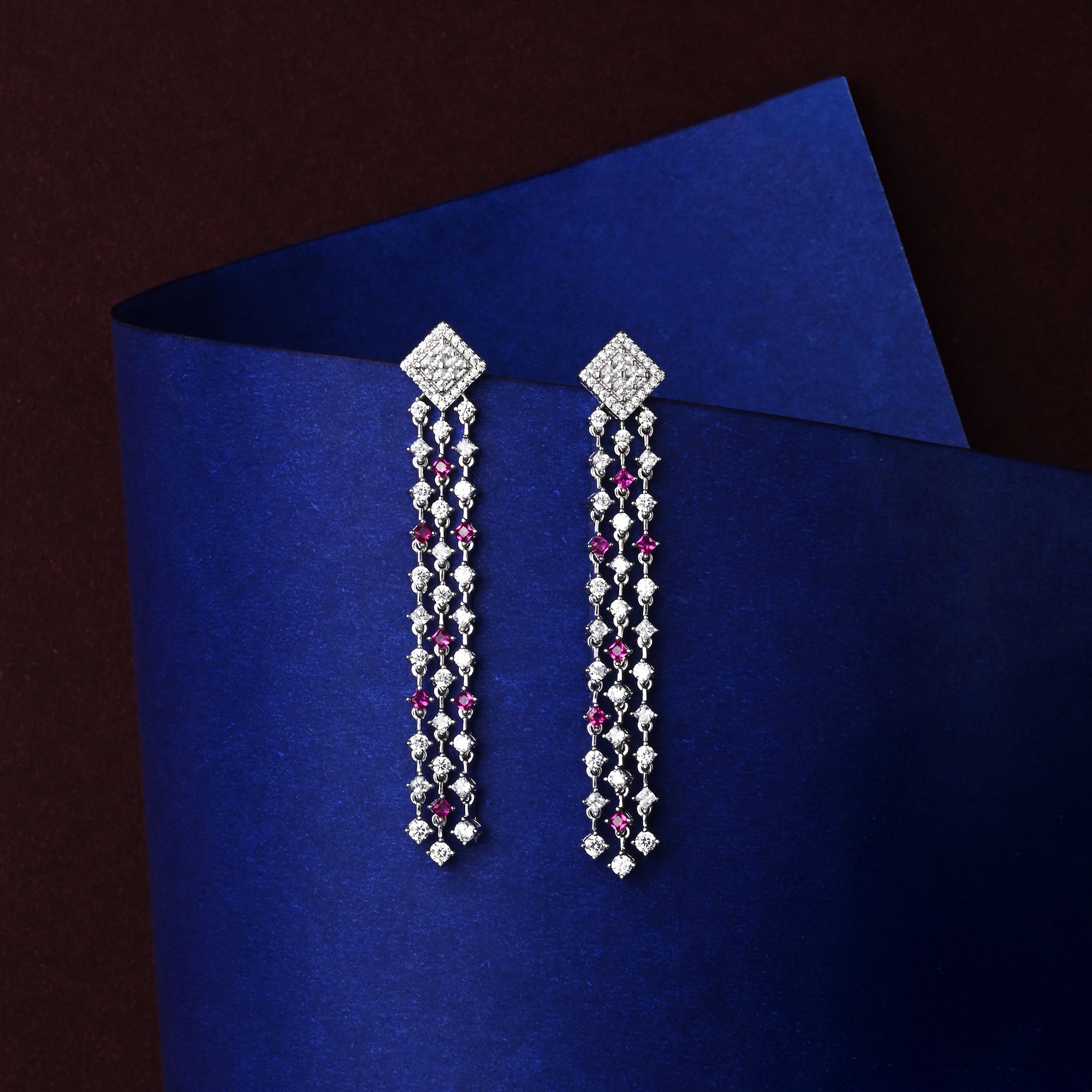 Silver Cascade Earrings